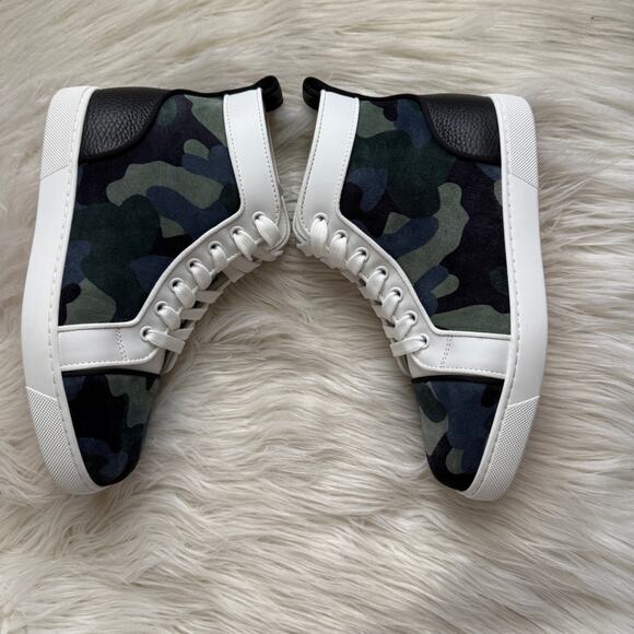 EUC•CHRISTIAN LOUBOUTIN 
Louis Orlato Camo Red Sole High-Top Sneakers Size: 37 - Picture 4 of 13